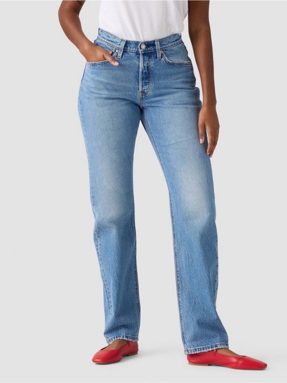 Levi's 501 Curve Jeans in Light Blue Denim